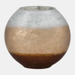 Hot 20873-01 10" Gold Ombre Round Vase, White/gold - cozylivehome.com | we sell a wide range of comfortable household items Giftware