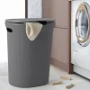 Clearance 299 40 L Ribbed Laundry Hamper, Grey - cozylivehome.com | we sell a wide range of comfortable household items Housewares
