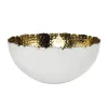 Shop 33562 10.5" WHITE/GOLD SALAD BOWL - cozylivehome.com | we sell a wide range of comfortable household items Giftware