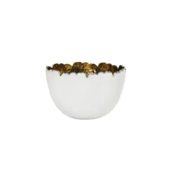 Best Sale 33560 4" WHITE/GOLD SNACK BOWL - cozylivehome.com | we sell a wide range of comfortable household items Giftware