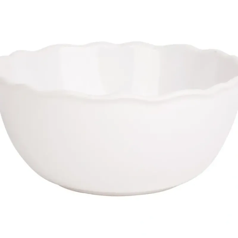 Clearance 15407 ASSORTED 4 7.5"W WHITE EMBOSSED SERVE BOWL - cozylivehome.com | we sell a wide range of comfortable household items Giftware