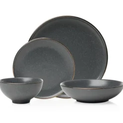87479 Beaumont Grey 16 Pc W Gold Rim - cozylivehome.com | we sell a wide range of comfortable household items^ Shop All