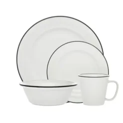 70415 Bistro Black Band 16pc Porcela - cozylivehome.com | we sell a wide range of comfortable household items^ Shop All