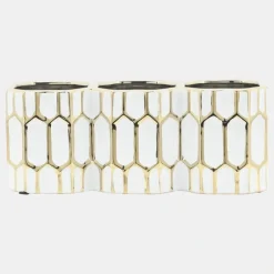 Discount 13748-09 CER, 4"H 3-CUP PEN - cozylivehome.com | we sell a wide range of comfortable household items Giftware