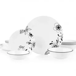 1137480 CORELLE SET ROUND- INKED POPPY - cozylivehome.com | we sell a wide range of comfortable household items^ Shop All