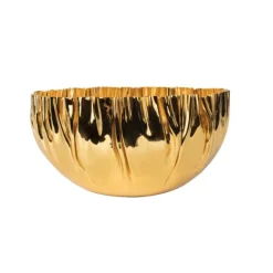 New 99007 CRUMPLED EDGE GOLD RD 10.5X5.5 - cozylivehome.com | we sell a wide range of comfortable household items Giftware