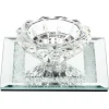 55540 Crystal Candle Holder w Glass Base,Square Base 3.5x3.5" - cozylivehome.com | we sell a wide range of comfortable household items^ Shop All