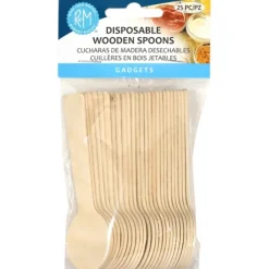 3614 DISPOSABLE WOOD SPOON 25PK - cozylivehome.com | we sell a wide range of comfortable household items^ Shop All