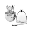 Fashion 99720 EGG DOMED HOLDER W/ S/6 SPOONS - cozylivehome.com | we sell a wide range of comfortable household items Giftware