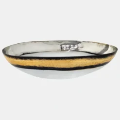 Best Sale 18747-02 Glass, 16" Bowl W/ Gold Trim, White - cozylivehome.com | we sell a wide range of comfortable household items Giftware