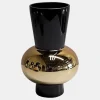 Hot 18553-02 Glass, 12" Totem Vase, Black/gold - cozylivehome.com | we sell a wide range of comfortable household items Giftware