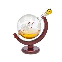 Clearance 49981 GLOBE DECANTER 850ml Gold Acct - cozylivehome.com | we sell a wide range of comfortable household items Giftware