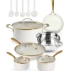 Best 1384 Gotham Steel Cream/Gold Handles 15 Piece Cookware Set - cozylivehome.com | we sell a wide range of comfortable household items Housewares