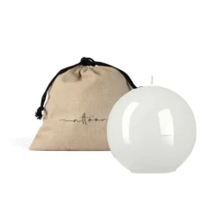 Fashion 5 INCH HIGH GLOSS CANDLE SPHERE - WHITE - cozylivehome.com | we sell a wide range of comfortable household items Giftware