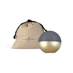 Outlet 5 INCH HIGH GLOSS METALLIC CANDLE SPHERE - GRAY/GOLD - cozylivehome.com | we sell a wide range of comfortable household items Giftware