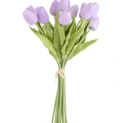 New 13 Inch Light Purple Real Touch Mini Tulip Bundle (12 - cozylivehome.com | we sell a wide range of comfortable household items Giftware