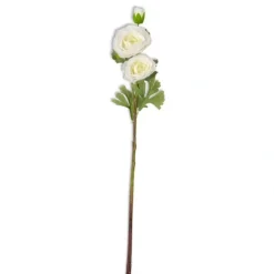 Fashion 25 Inch White Real Touch Triple Bloom Ranunculus Stem - cozylivehome.com | we sell a wide range of comfortable household items Giftware