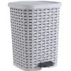 Cheap 12 L Wicker Step Can Smoke White - cozylivehome.com | we sell a wide range of comfortable household items Housewares