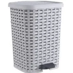 Cheap 12 L Wicker Step Can Smoke White - cozylivehome.com | we sell a wide range of comfortable household items Housewares