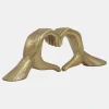 Best Sale 18310 Metal, 13" Hand-Heart Sculpture, Gold - cozylivehome.com | we sell a wide range of comfortable household items Giftware
