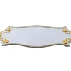 182298 Mirror Tray Circular Shape Gold Handles Crystals 15.5x9.5" - cozylivehome.com | we sell a wide range of comfortable household items^ Shop All
