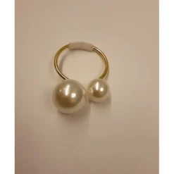 2 Pearls 1 Big 1 Small Gold Napkin Ring - cozylivehome.com | we sell a wide range of comfortable household items^ Shop All