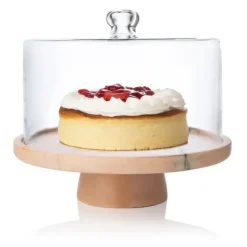 Online 61981 Pink Marble Cake Plate/dome - cozylivehome.com | we sell a wide range of comfortable household items Giftware
