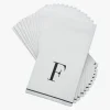 14 PK White and Black Guest Paper Napkins - Letter F - cozylivehome.com | we sell a wide range of comfortable household items^ Shop All