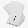 14 PK White and Black Guest Paper Napkins - Letter J - cozylivehome.com | we sell a wide range of comfortable household items^ Shop All