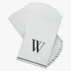 14 PK White and Black Guest Paper Napkins - Letter W - cozylivehome.com | we sell a wide range of comfortable household items^ Shop All