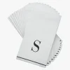 14 PK White and Black Guest Paper Napkins - Letter S - cozylivehome.com | we sell a wide range of comfortable household items^ Shop All