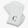 14 PK White and Black Guest Paper Napkins - Letter C - cozylivehome.com | we sell a wide range of comfortable household items^ Shop All