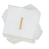 16 PK White and Gold Cocktail Paper Napkins - Letter I - cozylivehome.com | we sell a wide range of comfortable household items^ Shop All