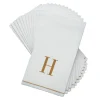 14 PK White and Gold Guest Paper Napkins - Letter H - cozylivehome.com | we sell a wide range of comfortable household items^ Shop All
