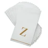 14 PK White and Gold Guest Paper Napkins - Letter Z - cozylivehome.com | we sell a wide range of comfortable household items^ Shop All
