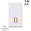 14 PK White and Gold Guest Paper Napkins - Letter B - cozylivehome.com | we sell a wide range of comfortable household items^ Shop All