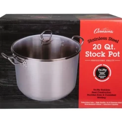 20 QUART TRI-PLY STAINLESS STEEL STOCKPOT W COVER - cozylivehome.com | we sell a wide range of comfortable household items^ Shop All