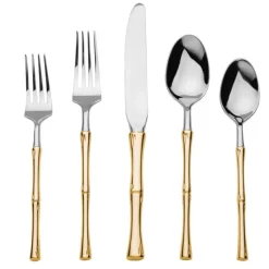 84206 Rattan Gold Flatware Service for For 4 - cozylivehome.com | we sell a wide range of comfortable household items^ Shop All