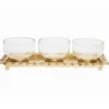 Hot 95660 RIPPLE GOLD 3 SECTIONAL W TRAY - cozylivehome.com | we sell a wide range of comfortable household items Giftware