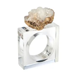 45098 S4 WHITE GEODE NAPKIN RINGS - cozylivehome.com | we sell a wide range of comfortable household items^ Shop All