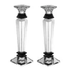 182948 Set of Crystal Candlesticks with Black Design 12" - cozylivehome.com | we sell a wide range of comfortable household items^ Shop All