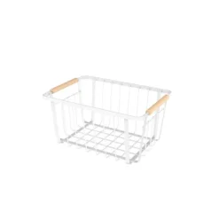 727 SMALL WHITE WIRE BASKET - cozylivehome.com | we sell a wide range of comfortable household items^ Shop All