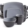 94851.16 Soho Lounge Matte 16 Piece Dinnerware Set in Black and Gray - cozylivehome.com | we sell a wide range of comfortable household items^ Shop All