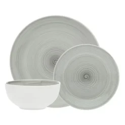 70419 Spiral Grey 12 Pc Porcelain Service For 4 - cozylivehome.com | we sell a wide range of comfortable household items^ Shop All