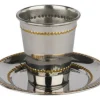 57154 Stainless Steel Kiddush Cup Set Shinny Gold Beaded 3" - cozylivehome.com | we sell a wide range of comfortable household items^ Shop All