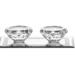 682 Tea Light Crystal On Tray 3.5x7" - cozylivehome.com | we sell a wide range of comfortable household items^ Shop All