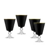 28929 VITOLO GOBLET BLACK/GOLD S/4 - cozylivehome.com | we sell a wide range of comfortable household items^ Shop All