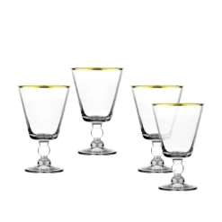 28931 VITOLO GOBLET CLEAR/GOLD S/4 - cozylivehome.com | we sell a wide range of comfortable household items^ Shop All