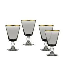 28928 VITOLO GOBLET SMOKE/GOLD S/4 - cozylivehome.com | we sell a wide range of comfortable household items^ Shop All