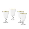 28930 VITOLO GOBLET WHITE/GOLD S/4 - cozylivehome.com | we sell a wide range of comfortable household items^ Shop All